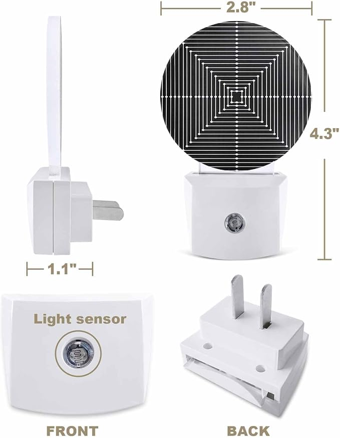 Night Lights Auto Sensor Black Aesthetic Night Light Lines Perspective Box - Image 2
