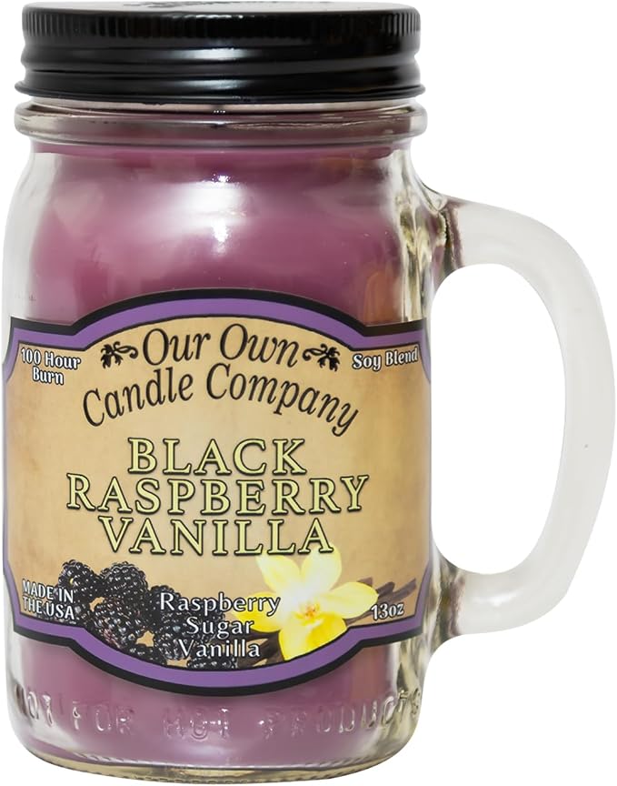 Our Own Candle Company Black Raspberry Vanilla Scented Mason Jar Candle by OurOwnCandleCompanycandles