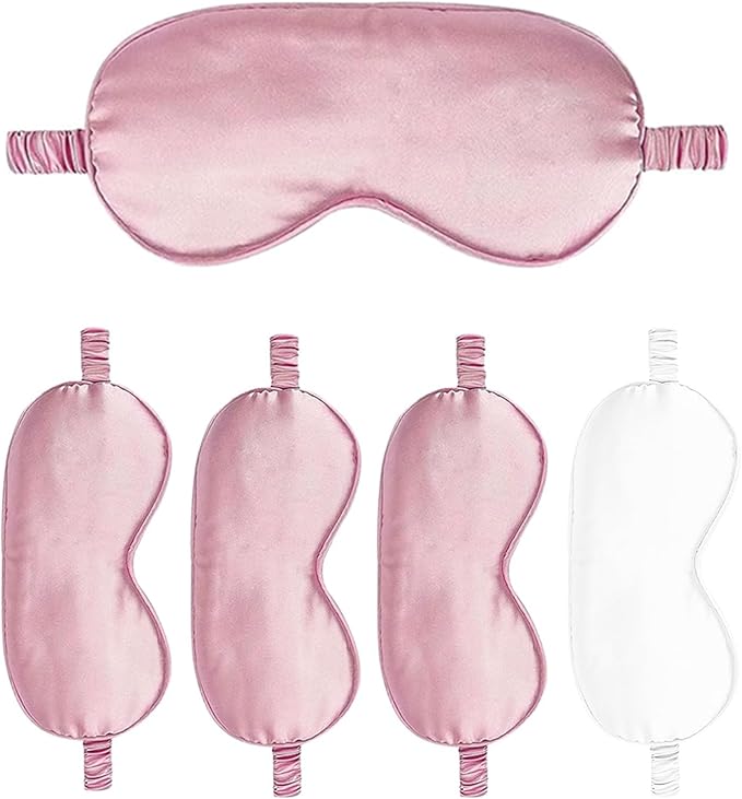 Sleep Masks 5PACK Silk Eyes Cover Satin Eye Mask Silky Blackout Soft Blindfold - Image 7