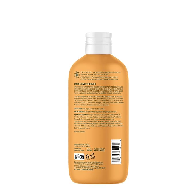 ATTITUDE Body Wash, EWG Verified Shower Gel, Dermatologically Tested, Plant and - Image 8