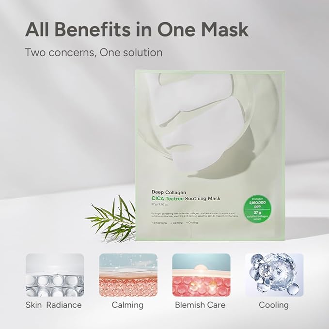 SUNGBOON EDITOR Deep Collagen CICA Teatree Overnight mask, Real Collagen 2 - Image 5