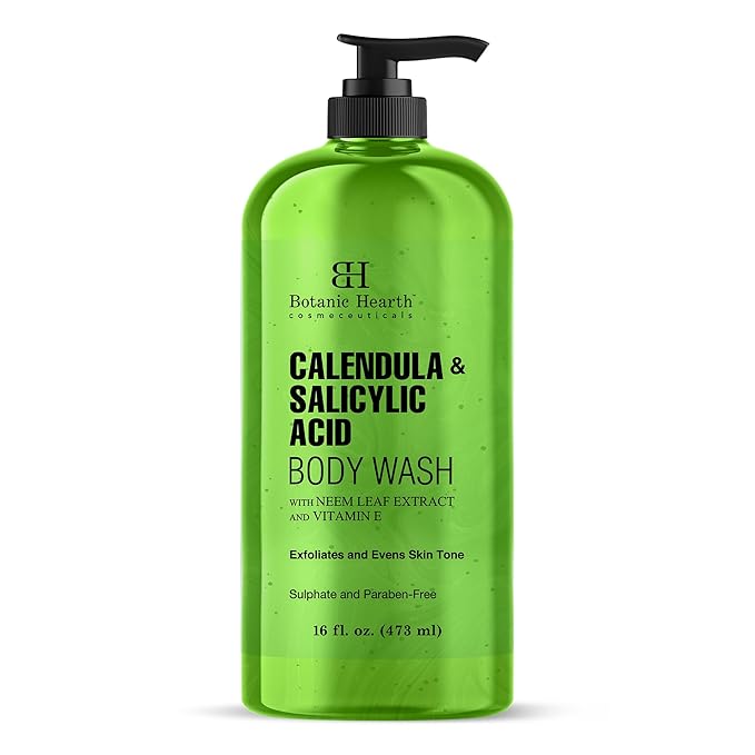 Botanic Hearth Calendula & Salicylic Acid Body Wash – Exfoliating Shower Gel - Image 4
