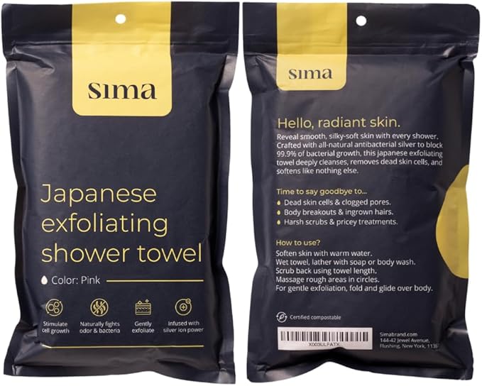 Sima Brand Exfoliating Washcloth Face & Body Scrub Towel - Image 8