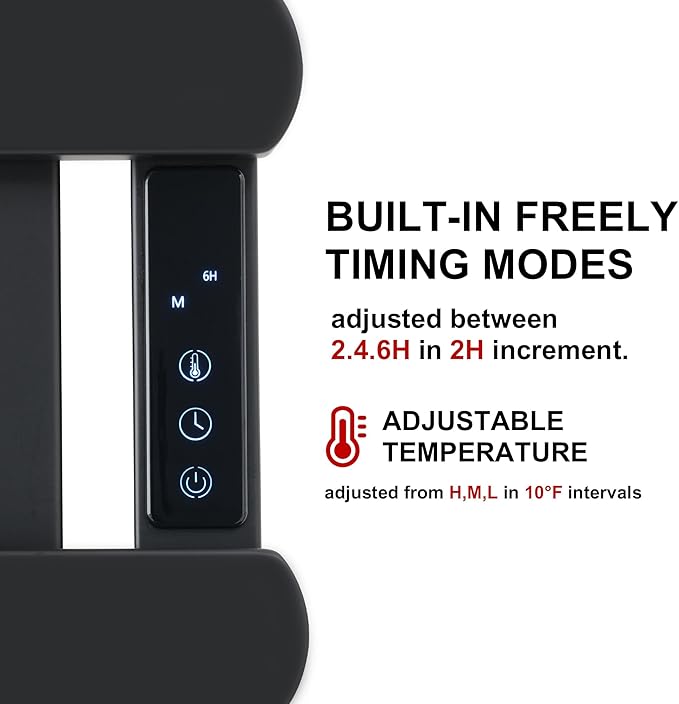 Electric Towel Warmer Rack, Heating Towel Warmer, Timer & Temperature Control - Image 2