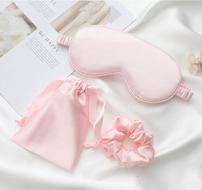 Silk Satin Sleeping Eye Mask, Soft Breathable Blackout Eyeshade Eye Cover - Image 8