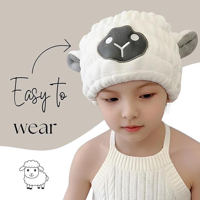 Microfiber Hair Towel Wrap for Kids, Absorbent Quick Girls Boys Hair Drying - Image 4
