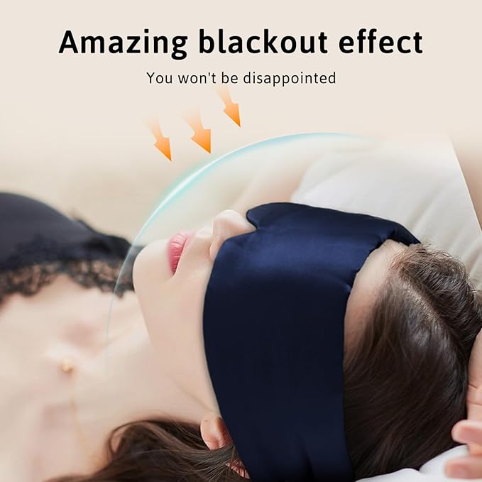 Silk Sleep Mask for Women Men Satin, ATreebag Eye Sleeping Mask & Blindfold - Image 8