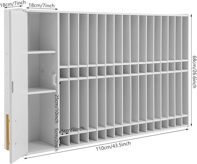Professional Hair Color Organizer Rack, Wall Mounted Salon Storage Cabinet - Image 3