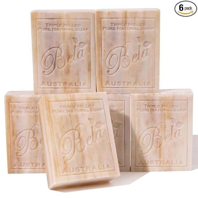 BELA Sandalwood Soap 3.3 OZ, Face and Body Wash Bar, Made in Australia by BELAPURENATURALSOAPSANDODORELIMINATINGHOMEFRAGRANCES