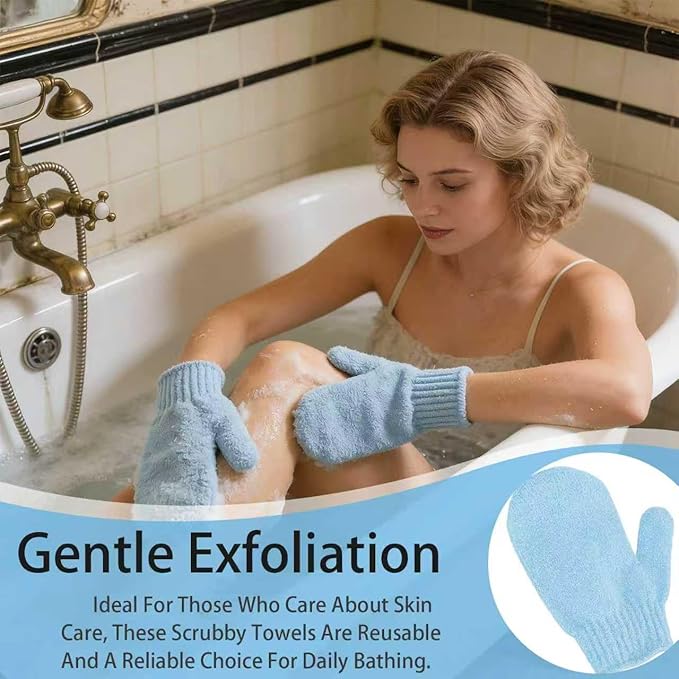 8Pcs Exfoliating Gloves -Shower Gloves - Image 3