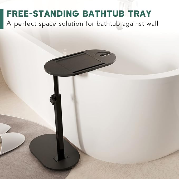 Yumkfoi Bamboo Bathtub Tray Table - Image 4