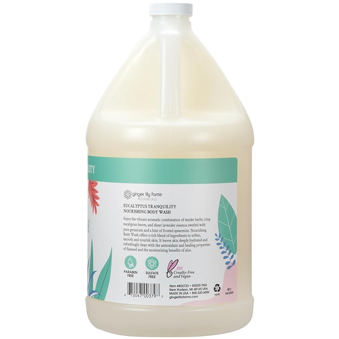 Ginger Lily Farms Botanicals Nourishing Body Wash, Eucalyptus Tranquility - Image 2