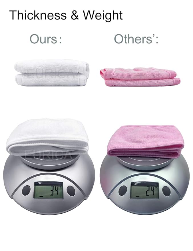 EUICAE Spa Headband, 6 Pack White - Image 3