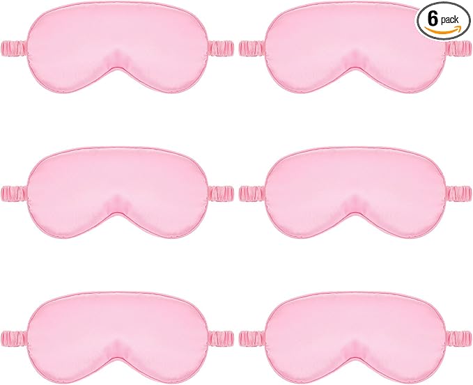 Satin Sleep Mask, 6 Pack Pink Silk Eye Mask by Unknown