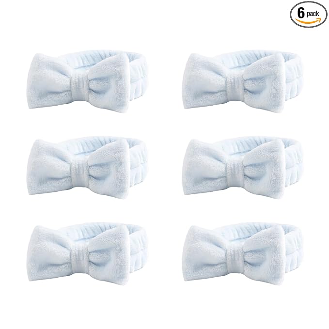 6 Pack Non-Slip Spa Headbands for Women & Girls, Soft Elastic Hair Band for by YIRUIDD