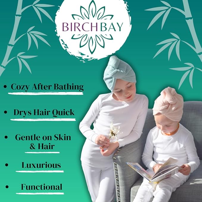 Hair Towel Wrap for Kids | 100% Bamboo Viscose |Tailored Small | Essential Hair - Image 7