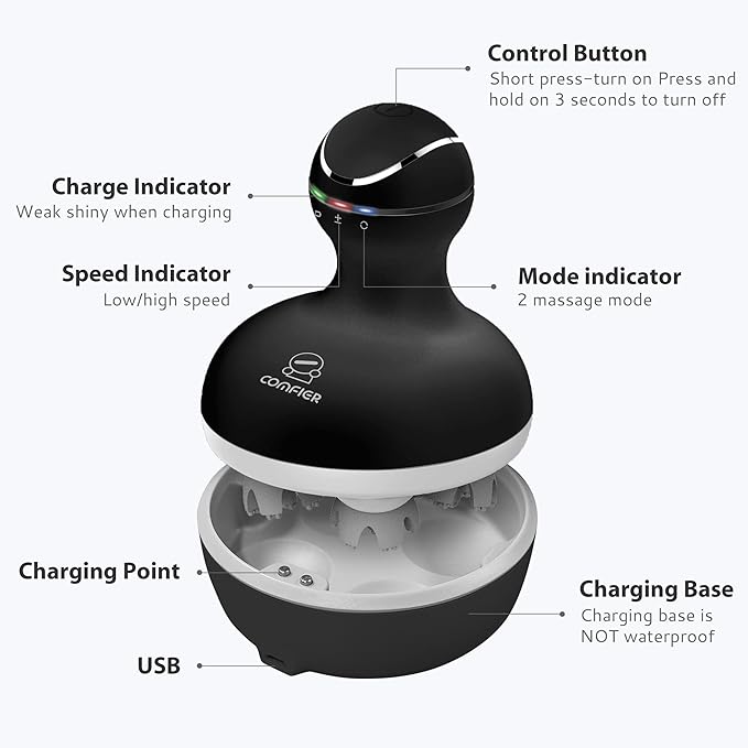 COMFIER Electric Scalp Massager, Waterproof Head Massager - Image 5