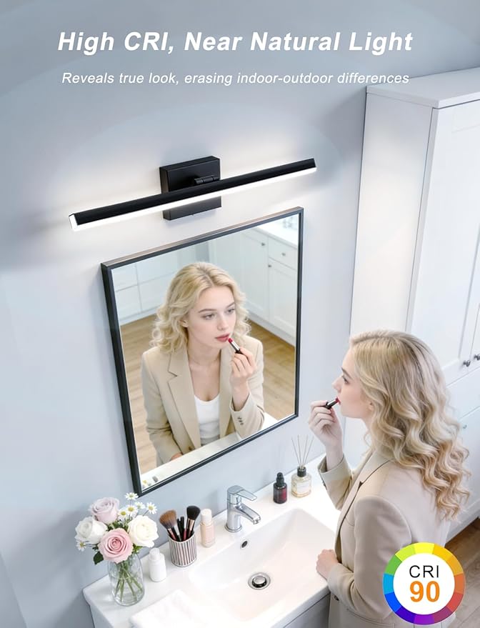 IZORRO Modern Bathroom Vanity Light 32 inch, 24W Dimmable Led Bathroom Light - Image 2