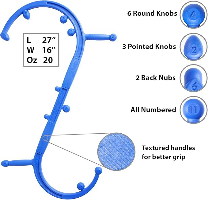 Body Back Buddy Elite Trigger Point Massage Tool, Neck and Back Massager - Image 7