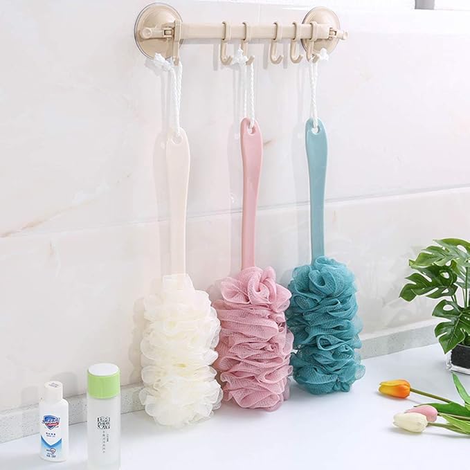 Back Scrubber for Shower, Loofah Long Handle Bath Body Brush, Soft Nylon Mesh - Image 6