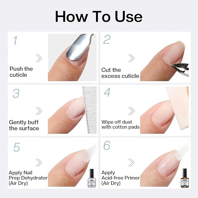 Morovan Professional Natural Nail Prep Dehydrate and Acid-Free Primer, - Image 7
