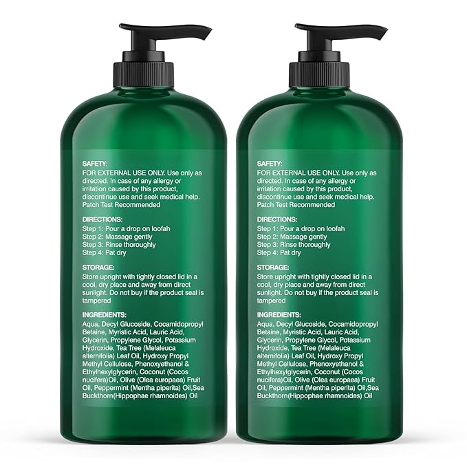 Botanic Hearth Tea Tree Body Wash 16 fl oz Natural Antifungal & Odor Control - Image 7