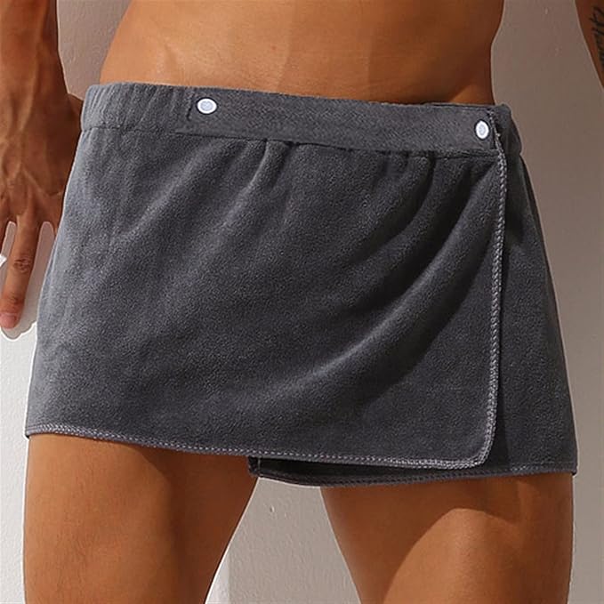 Men Soft Wearable Bath Towel Short Pants Soft Mircofiber Swimming Beach Towel by Unknown