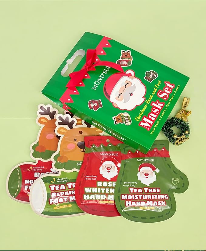 MOND'SUB Christmas Hand and Foot Mask, Moisturizing & Repairing, Self Care Gifts - Image 3