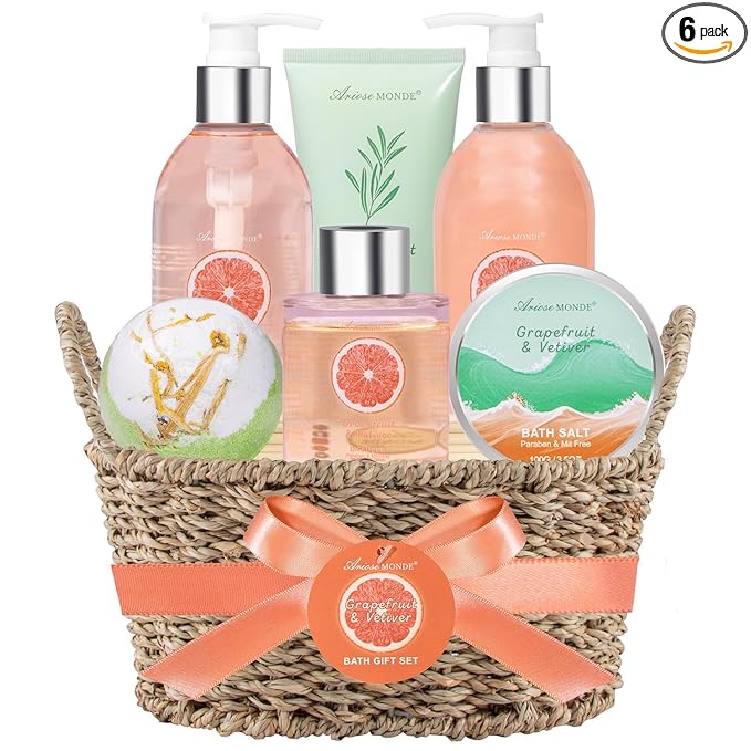 Bath and Body Gift Basket for Women, Bath Baskets for Women Gift Relaxation by Ariosemonde