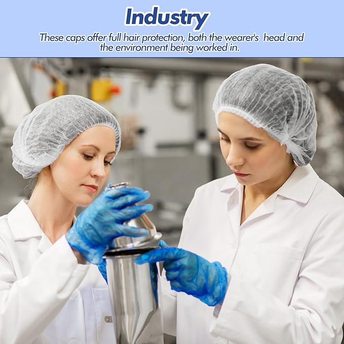 Yahenda 2000 Pcs Disposable Hair Nets Bulk 21 Inch Non Woven Bouffant Caps - Image 5