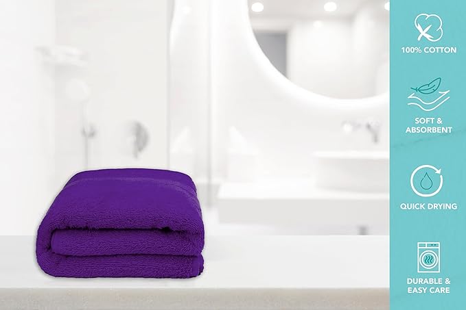 Medium Bath Towels Pack of 6 – 24x48 Inches – Soft, Quick Dry & Highly - Image 6