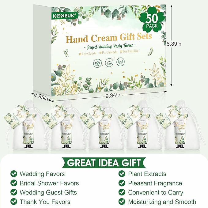 50 Pack Bulk Hand Cream Gifts Sets, Wedding Party Favors, Bridal Shower Gifts - Image 4