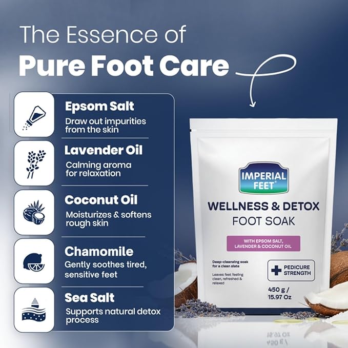 Imperial Feet Epsom Salt Foot Soak-Relaxing Wellness Detox Foot Soak - Image 5