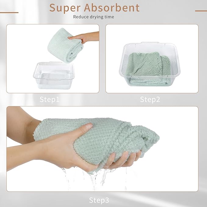 Microfiber Hair Towel Quick Dry Hair Towel Hair Drying Towels Suitable - Image 7