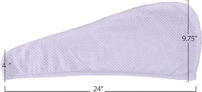 EXPRESSIONS Microfiber Hair Towel in Lavender - Image 7