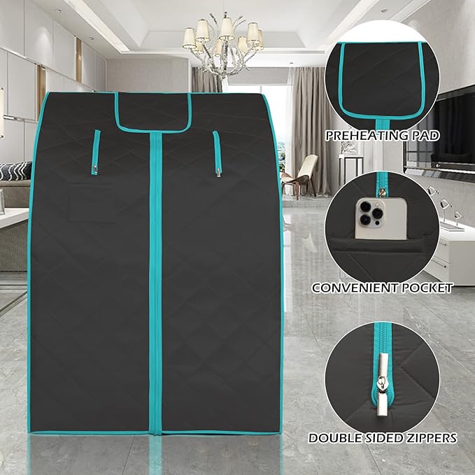 Smartmak Far Infrared Sauna, Full Body One Person Portable SPA Set - Image 4