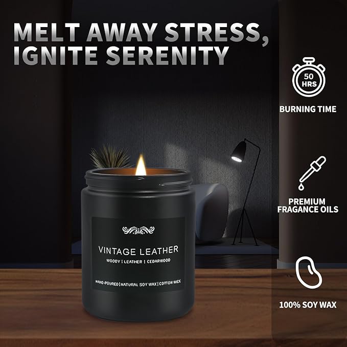 6 Pack Candles for Home Scented Aromatherapy Candles Gifts Set for Mens - Image 2