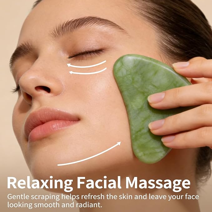 huefull Natural Xiuyan Jade Gua Sha Tool - Image 2