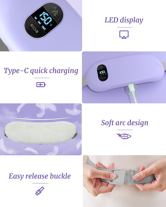 Portable Heating Pad for Cramps Upgraded Cordless Electric Period Heat Pad for - Image 7