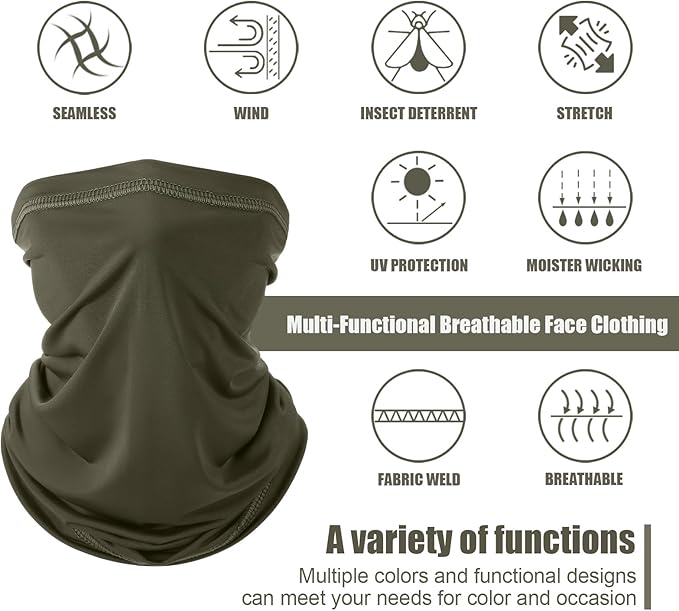 Geyoga 6 Pieces Summer UV Protection Cooling Neck Gaiter Face Clothing Neck - Image 2