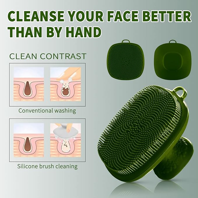 Silicone Face Scrubber for Men Facial Cleansing Brush Silicone Face Wash Brush - Image 5