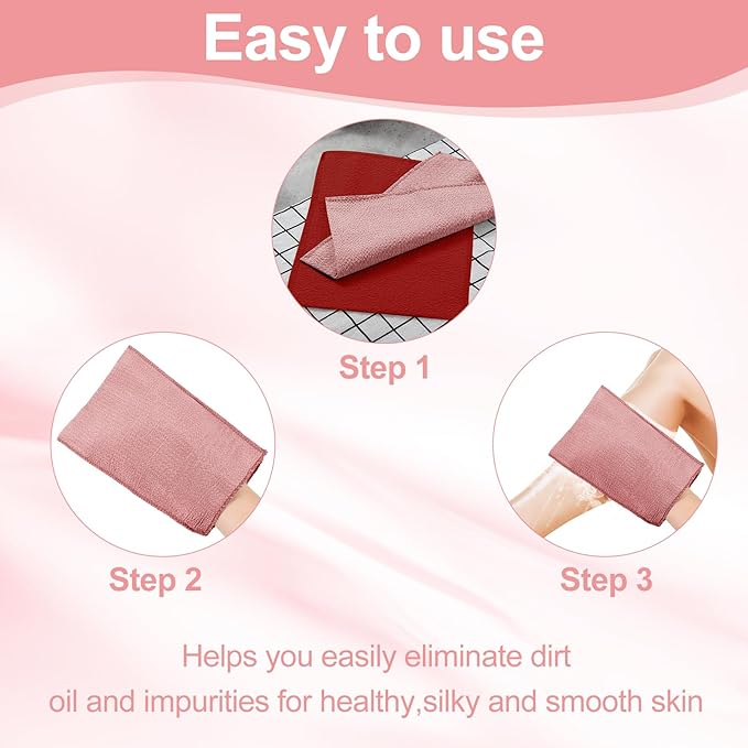 Tatuo 12 Pieces Korean Exfoliating Mitt Glove Italy Towel Body Skin Scrubber - Image 6