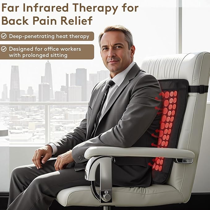 UTK Heating Pad for Back, 5X Deeper Back Pain Relief, Far Infrared Heating Pad - Image 2
