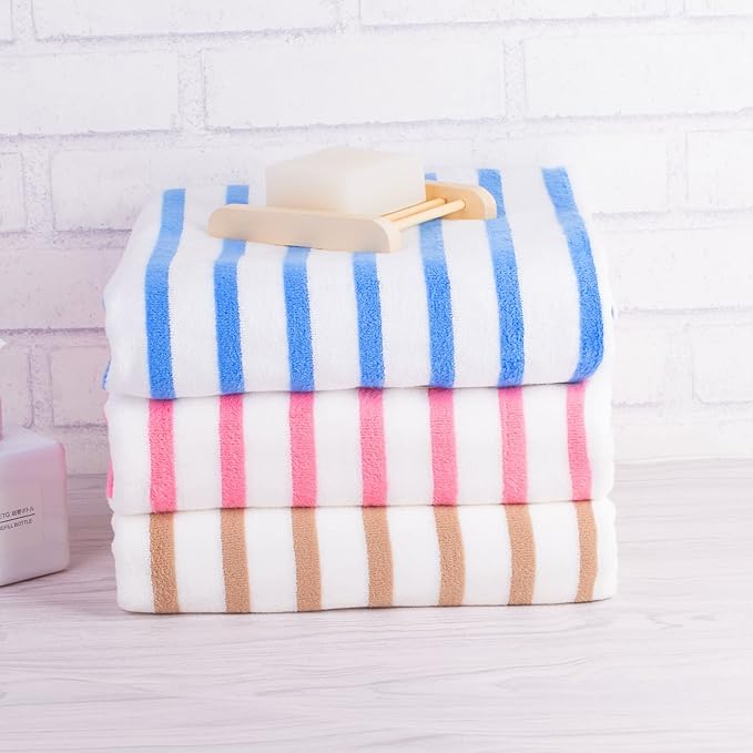 JML Beach Towels, Microfiber Bath Towel Cabana Stripe Absorbent, Quick Dry Bath - Image 7