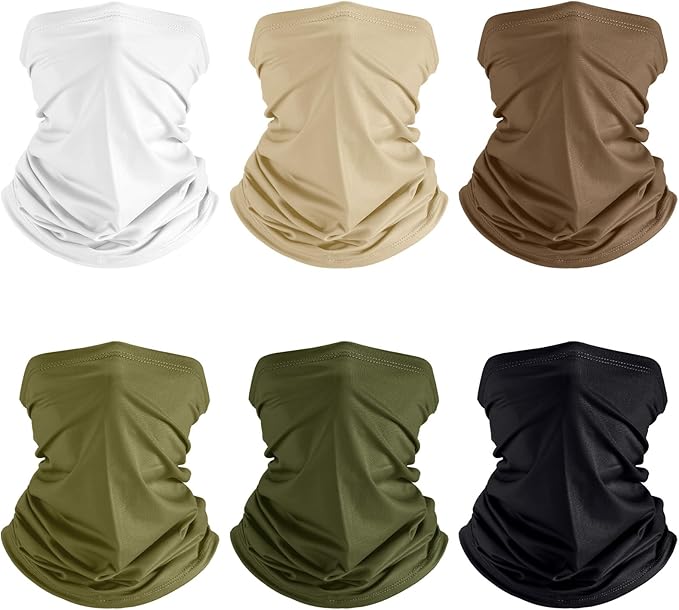 Geyoga 6 Pieces Summer UV Protection Cooling Neck Gaiter Face Clothing Neck by Geyoga