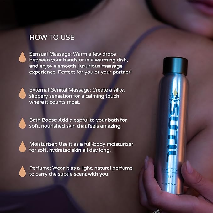 SUTIL Love Potion #17 Massage Oil – Sensual Aphrodisiac Massage Oil - Image 4