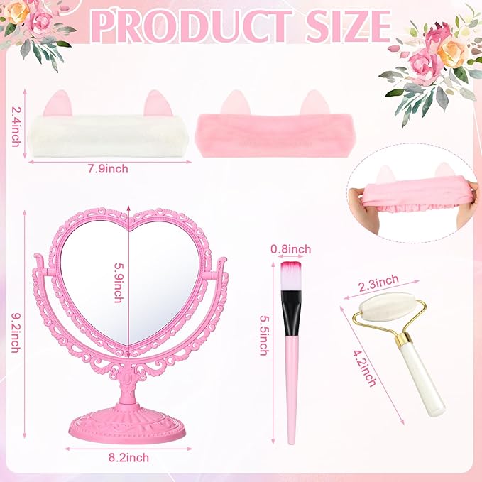 8 Set Spa Party Supplies for Women Spa Party Favors Bulk Include Heart Shaped - Image 3