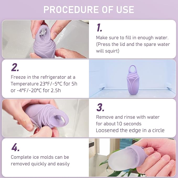 3 Pcs Facial Ice Roller Silicone Mold Reusable - Image 7
