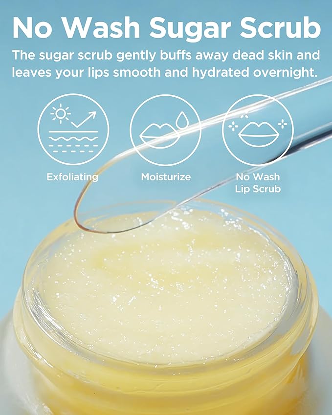 TOCOBO Lemon Sugar Lip Mask – No-Wash Overnight Lip Scrub & Sleeping Mask | - Image 3
