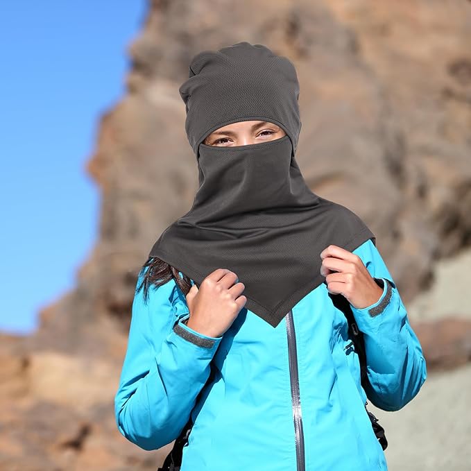 SATINIOR 3 Piece Balaclava Face Cover Sun Protection Neck Cover Summer - Image 4
